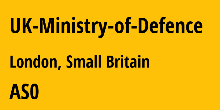 Информация о провайдере UK-Ministry-of-Defence : все IP-адреса, network, все айпи-подсети