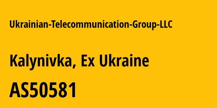 Информация о провайдере Ukrainian-Telecommunication-Group-LLC AS50581 Ukrainian Telecommunication Group LLC: все IP-адреса, network, все айпи-подсети