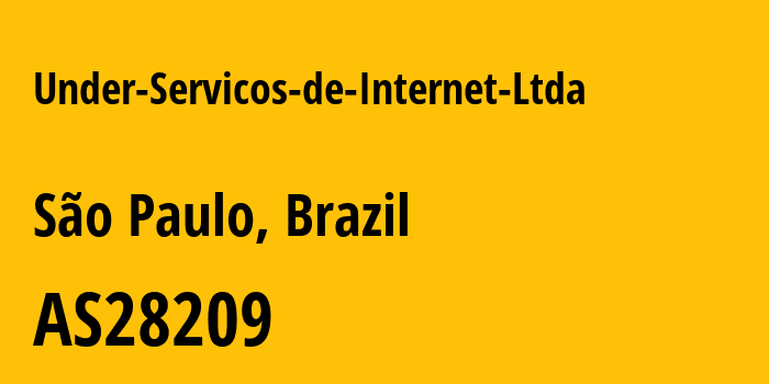 Информация о провайдере Under-Servicos-de-Internet-Ltda AS28209 Under Servicos de Internet Ltda: все IP-адреса, network, все айпи-подсети