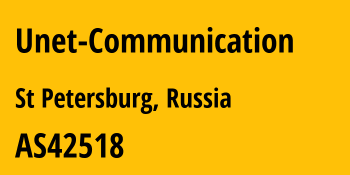 Информация о провайдере Unet-Communication AS42518 Unet Communication LLC: все IP-адреса, network, все айпи-подсети