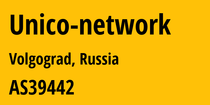 Информация о провайдере Unico-network AS39442 JSC RDE Unico: все IP-адреса, network, все айпи-подсети