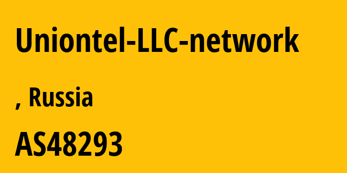 Информация о провайдере Uniontel-LLC-network AS48293 Uniontel Ltd: все IP-адреса, network, все айпи-подсети