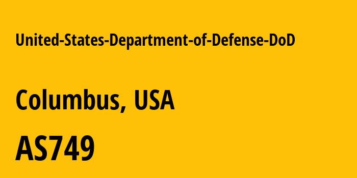 Информация о провайдере United-States-Department-of-Defense-DoD AS749 United States Department of Defense (DoD): все IP-адреса, network, все айпи-подсети