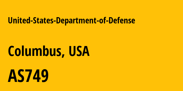 Информация о провайдере United-States-Department-of-Defense AS749 United States Department of Defense (DoD): все IP-адреса, network, все айпи-подсети
