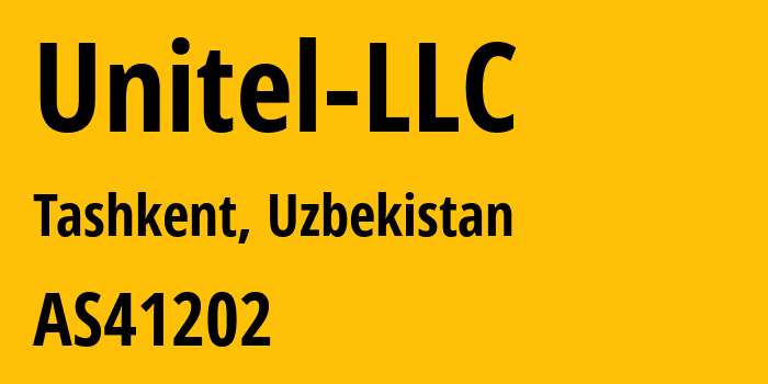 Информация о провайдере Unitel-LLC AS41202 UNITEL LLC: все IP-адреса, network, все айпи-подсети