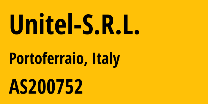 Информация о провайдере Unitel-S.R.L. AS200752 Spinnaker S.r.l.: все IP-адреса, network, все айпи-подсети