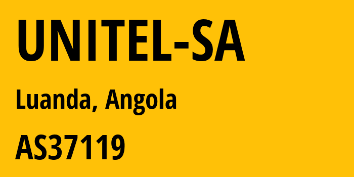 Информация о провайдере UNITEL-SA AS37119 UNITEL SA: все IP-адреса, network, все айпи-подсети