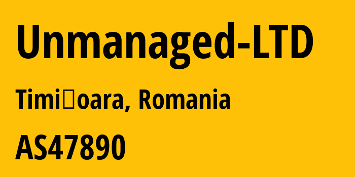 Информация о провайдере Unmanaged-LTD AS47890 UNMANAGED LTD: все IP-адреса, network, все айпи-подсети