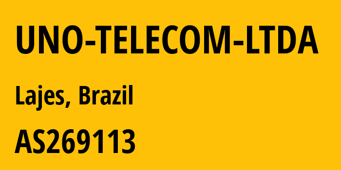 Информация о провайдере UNO-TELECOM-LTDA AS269113 UNO TELECOM LTDA: все IP-адреса, network, все айпи-подсети