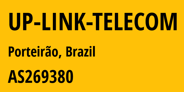 Информация о провайдере UP-LINK-TELECOM AS269380 UP LINK TELECOM: все IP-адреса, network, все айпи-подсети