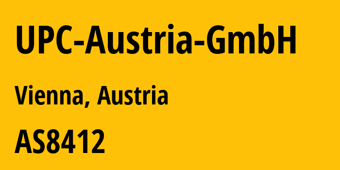 Информация о провайдере UPC-Austria-GmbH AS8412 T-Mobile Austria GmbH: все IP-адреса, network, все айпи-подсети