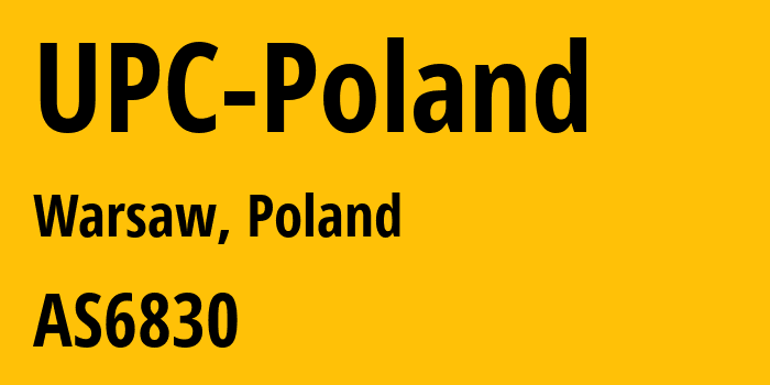 Информация о провайдере UPC-Poland AS6830 Liberty Global B.V.: все IP-адреса, network, все айпи-подсети