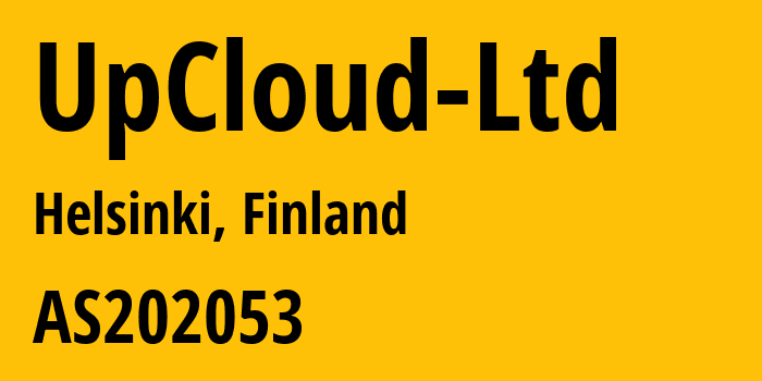 Информация о провайдере UpCloud-Ltd AS202053 UpCloud Ltd: все IP-адреса, network, все айпи-подсети