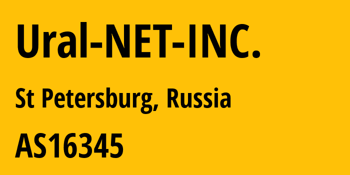 Информация о провайдере Ural-NET-INC. AS16345 PJSC Vimpelcom: все IP-адреса, network, все айпи-подсети