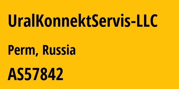 Информация о провайдере UralKonnektServis-LLC AS57842 UralKonnektServis LLC: все IP-адреса, network, все айпи-подсети