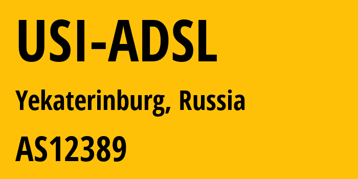 Информация о провайдере USI-ADSL AS12389 PJSC Rostelecom: все IP-адреса, network, все айпи-подсети