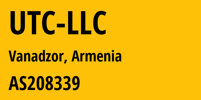 Информация о провайдере UTC-LLC AS208339 UTC LLC: все IP-адреса, network, все айпи-подсети