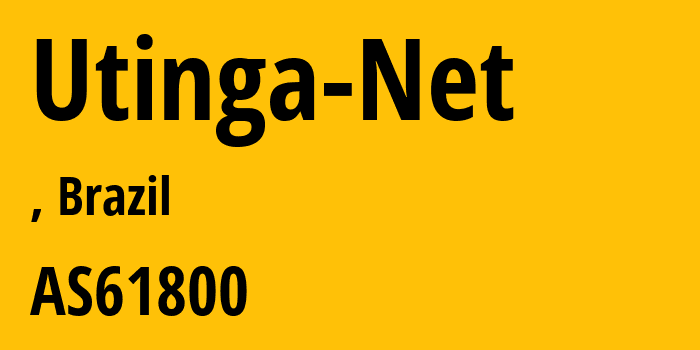 Информация о провайдере Utinga-Net AS61800 VIGORA TELECOM: все IP-адреса, network, все айпи-подсети