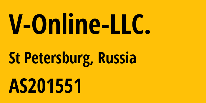 Информация о провайдере V-Online-LLC. AS201551 V Online LLC.: все IP-адреса, network, все айпи-подсети