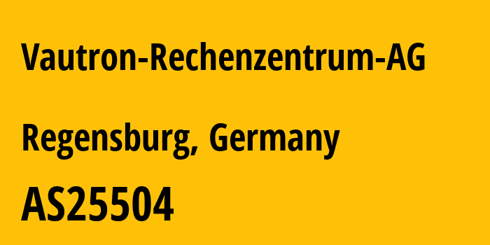 Информация о провайдере Vautron-Rechenzentrum-AG AS25504 Vautron Rechenzentrum AG: все IP-адреса, network, все айпи-подсети