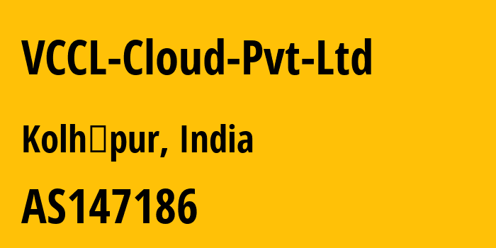 Информация о провайдере VCCL-Cloud-Pvt-Ltd AS147186 VCCL Cloud Private Limited: все IP-адреса, network, все айпи-подсети