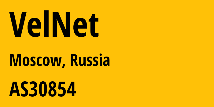 Информация о провайдере VelNet AS30854 Velnet Telecom, LLC: все IP-адреса, network, все айпи-подсети