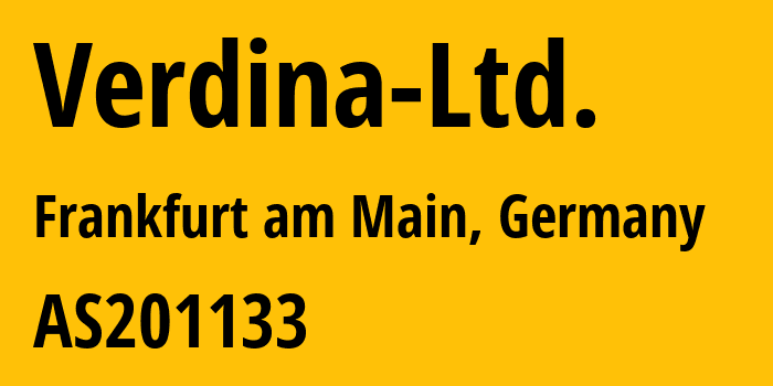 Информация о провайдере Verdina-Ltd. AS201133 Verdina Ltd.: все IP-адреса, network, все айпи-подсети