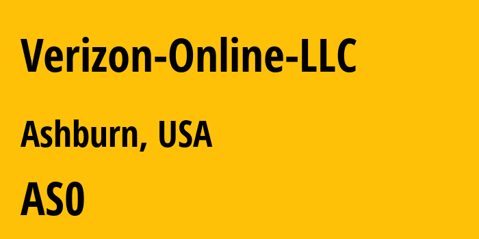 Информация о провайдере Verizon-Online-LLC : все IP-адреса, network, все айпи-подсети