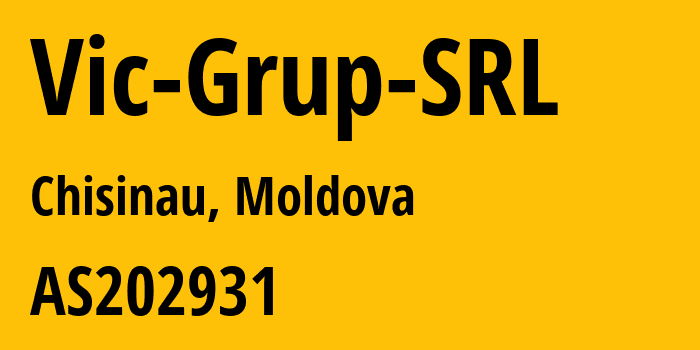 Информация о провайдере Vic-Grup-SRL AS202931 Vic Grup SRL: все IP-адреса, network, все айпи-подсети