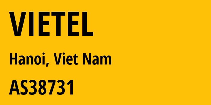 Информация о провайдере VIETEL AS7552 Viettel Group: все IP-адреса, network, все айпи-подсети