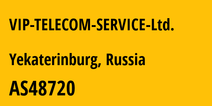 Информация о провайдере VIP-TELECOM-SERVICE-Ltd. AS48720 VIP-TELECOM-SERVICE Ltd.: все IP-адреса, network, все айпи-подсети