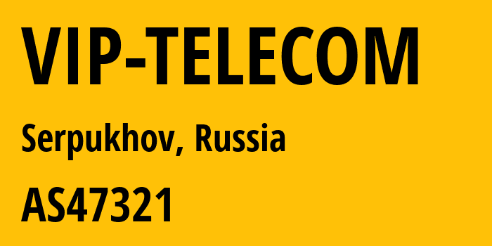 Информация о провайдере VIP-TELECOM AS47321 Autonomous Non-Profit Organization Institute of Engineering Physics: все IP-адреса, network, все айпи-подсети