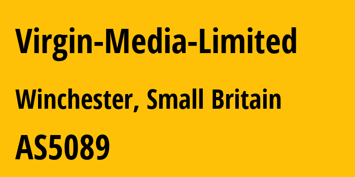 Информация о провайдере Virgin-Media-Limited AS5089 Virgin Media Limited: все IP-адреса, network, все айпи-подсети