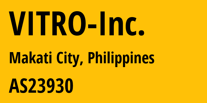 Информация о провайдере VITRO-Inc. AS23930 VITRO INC.: все IP-адреса, network, все айпи-подсети