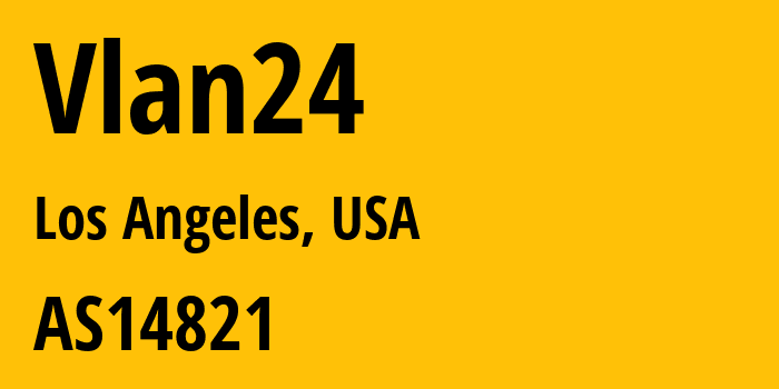 Информация о провайдере Vlan24 AS14821 Vlan24: все IP-адреса, network, все айпи-подсети