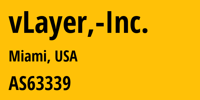 Информация о провайдере vLayer,-Inc. AS63339 Netrouting, Inc.: все IP-адреса, network, все айпи-подсети