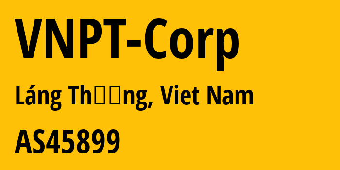 Информация о провайдере VNPT-Corp AS45899 VNPT Corp: все IP-адреса, network, все айпи-подсети