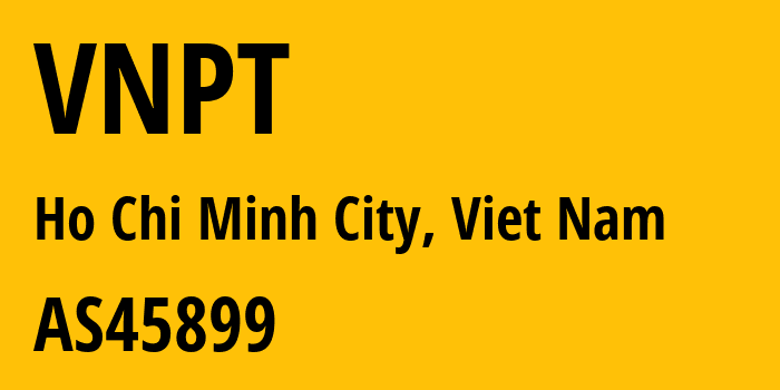 Информация о провайдере VNPT AS45899 VNPT Corp: все IP-адреса, network, все айпи-подсети