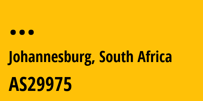 Информация о провайдере Vodacom-Midrand-PT-Southern-Gauteng-Public-NAT AS29975 Vodacom: все IP-адреса, network, все айпи-подсети