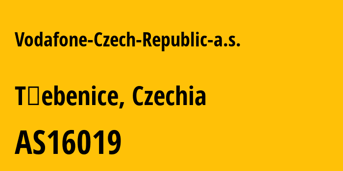 Информация о провайдере Vodafone-Czech-Republic-a.s. AS16019 Vodafone Czech Republic a.s.: все IP-адреса, network, все айпи-подсети