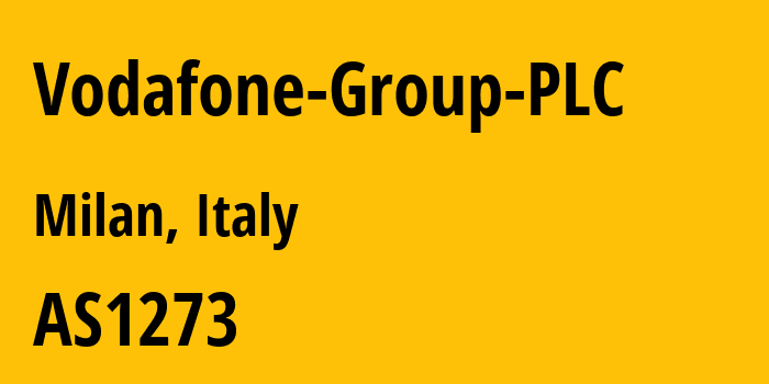 Информация о провайдере Vodafone-Group-PLC AS1273 Vodafone Group PLC: все IP-адреса, network, все айпи-подсети