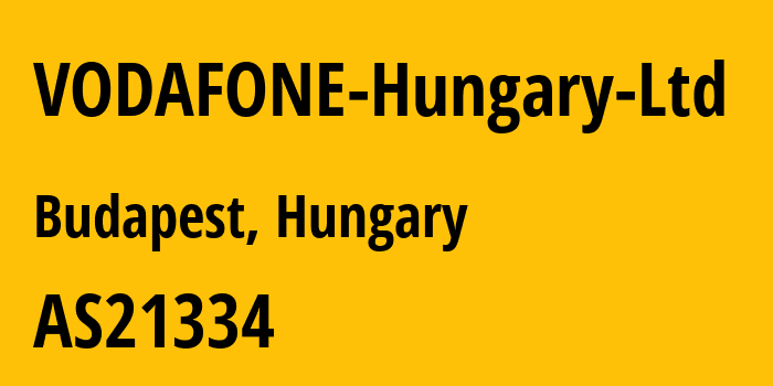 Информация о провайдере VODAFONE-Hungary-Ltd AS21334 Vodafone Hungary Ltd.: все IP-адреса, network, все айпи-подсети