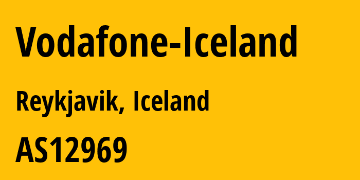 Информация о провайдере Vodafone-Iceland AS12969 Vodafone Iceland: все IP-адреса, network, все айпи-подсети