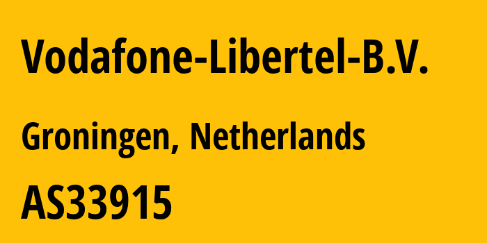 Информация о провайдере Vodafone-Libertel-B.V. AS33915 Vodafone Libertel B.V.: все IP-адреса, network, все айпи-подсети