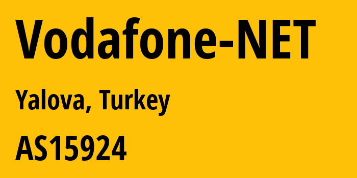 Информация о провайдере Vodafone-NET AS15924 Vodafone Net Iletisim Hizmetler AS: все IP-адреса, network, все айпи-подсети