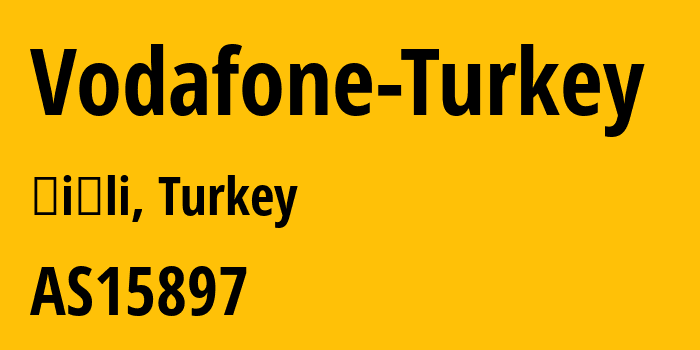 Информация о провайдере Vodafone-Turkey AS15897 Vodafone Telekomunikasyon A.S.: все IP-адреса, network, все айпи-подсети