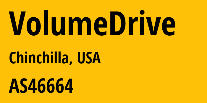 Информация о провайдере VolumeDrive AS46664 VolumeDrive: все IP-адреса, network, все айпи-подсети