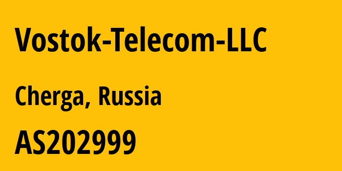 Информация о провайдере Vostok-Telecom-LLC AS202999 Vostok Telecom LLC: все IP-адреса, network, все айпи-подсети