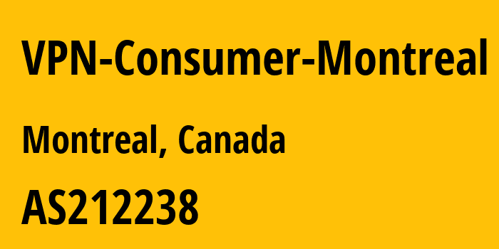 Информация о провайдере VPN-Consumer-Montreal AS212238 Datacamp Limited: все IP-адреса, network, все айпи-подсети