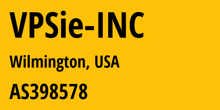 Информация о провайдере VPSie-INC AS398578 VPSie INC: все IP-адреса, network, все айпи-подсети